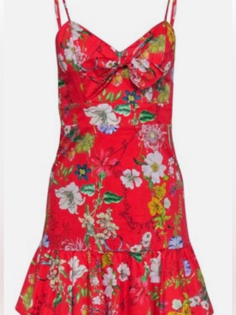 PARKER Red Floral Tie-Front Sundress • like new